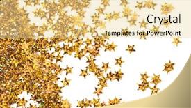  Presentation with gold star - Theme having celebration stars on white background background and a blonde colored foreground