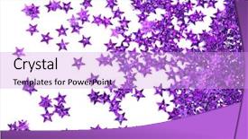  Presentation with purple stars - Slide deck consisting of celebration stars on white background background and a lavender colored foreground