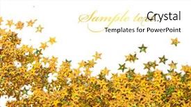  Presentation with stars - Amazing PPT theme having celebration stars on white background backdrop and a  colored foreground