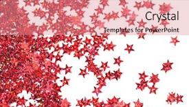  Presentation with stars - Cool new presentation theme with celebration stars on white background backdrop and a  colored foreground