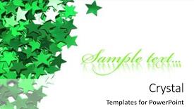  Presentation with green star - Slides having celebration stars on white background background and a white colored foreground