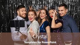  Presentation with happy-holiday - Slide set consisting of celebration-technology-and-holiday-concept background and a coral colored foreground