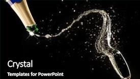  Presentation with theme - Beautiful slides featuring celebration theme glass and bottle backdrop and a  colored foreground