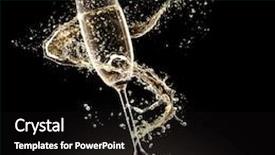  Presentation with splash - Audience pleasing slides consisting of celebration theme glass of champagne backdrop and a black colored foreground