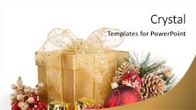  Presentation with christmas gift wrap - Presentation with celebration theme with christmas gift background and a  colored foreground