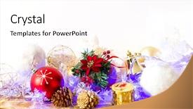 Presentation with gifts - Slides featuring celebration theme with christmas gifts background and a pink colored foreground