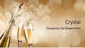  Presentation with splashing - Audience pleasing theme consisting of celebration theme with splashing champagne backdrop and a lemonade colored foreground