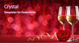  Presentation with celebration - Colorful slides enhanced with celebratory - romantic celebration of valentine's day backdrop and a wine colored foreground