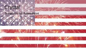  Presentation with independence - Colorful presentation enhanced with celebratory fireworks on the background backdrop and a soft green colored foreground