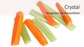  Presentation with celery - PPT layouts consisting of celery and carrot sticks cut background and a lemonade colored foreground