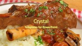  Presentation with an orange sweet potato - PPT layouts enhanced with celery bone - braised lamb shank with mashed background and a tawny brown colored foreground