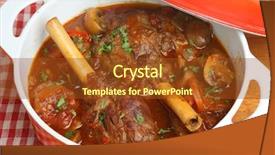  Presentation with jesus shepherd lamb god - Presentation featuring celery bone - braised lamb shanks in casserole background and a tawny brown colored foreground