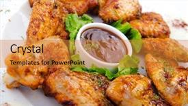  Presentation with chicken - Cool new slide deck with celery bone - chicken wings in the plate backdrop and a gold colored foreground