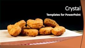  Presentation with fried chicken - Beautiful presentation theme featuring celery bone - fried chicken nuggets on table backdrop and a black colored foreground
