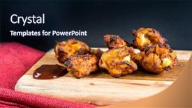  Presentation with fried chicken - Cool new presentation theme with celery bone - fried chicken wings with sauce backdrop and a  colored foreground
