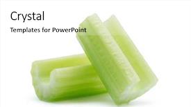  Presentation with celery - Theme enhanced with celery on a white background background and a white colored foreground
