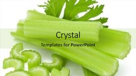  Presentation with process division of cell isolated - Cool new theme with celery stalk bunch isolated om backdrop and a yellow colored foreground