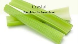  Presentation with celery - Presentation theme consisting of celery-stalk-bunch-isolated-om background and a blonde colored foreground
