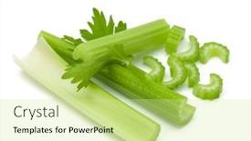  Presentation with celery - Presentation enhanced with celery-stalk-bunch-isolated-om background and a soft green colored foreground