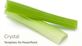  Presentation with celery - Slides featuring celery-stalk-bunch-isolated-om background and a cream colored foreground