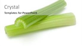  Presentation with celery - Slides featuring celery-stalk-bunch-isolated-om background and a white colored foreground