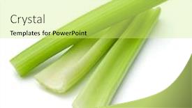  Presentation with celery - Slides having celery-stalk-bunch-isolated background and a yellow colored foreground