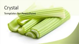  Presentation with process division of cell isolated - Theme enhanced with celery sticks cutting celery stalks background and a blonde colored foreground