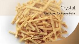  Presentation with noodles - Presentation theme enhanced with celestine-noodles-sliced-pancakes background and a coral colored foreground