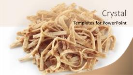  Presentation with noodles - Beautiful presentation theme featuring celestine-noodles-sliced-pancakes backdrop and a lemonade colored foreground