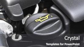  Presentation with car engine - Presentation theme having mechanical fuel cell - fine detail of modern car's background and a dark gray colored foreground