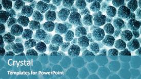  Presentation with element - Slide deck with cell biology - abstract texture of rounds element background and a teal colored foreground