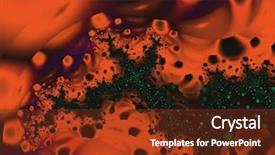  Presentation with bacteria - Presentation design featuring cell biology - bacteria abstract background and a tawny brown colored foreground