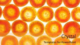  Presentation with cell biology - Presentation design consisting of cell biology - carrot background on white background and a gold colored foreground