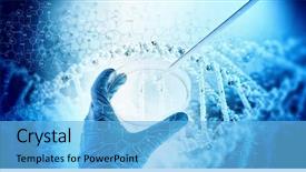  Presentation with science biology cell - Cool new slide set with climber reaches the top of mountain peak climbing and mountaineering sport nepal mountains backdrop and a light blue colored foreground