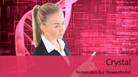  Presentation with cell biology - Audience pleasing PPT layouts consisting of cell biology - composite image of blonde businesswoman backdrop and a red colored foreground
