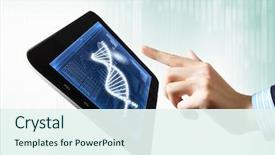  Presentation with dna - Cool new slide set with sunflower field over cloudy blue backdrop and a gray colored foreground