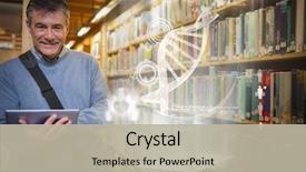  Presentation with dna - PPT theme with cell biology - illustration of dna against man background and a mint green colored foreground