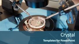  Presentation with fertilization - Presentation theme consisting of cell biology - laboratory fertilization of eggs background and a ocean colored foreground