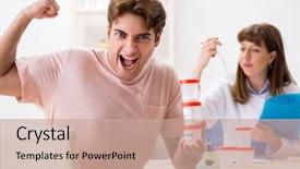  Presentation with sperm - Cool new presentation with cell biology - male sperm donor visiting clinic backdrop and a coral colored foreground