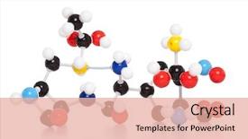  Presentation with molecular biology - Amazing theme having cell biology - photo of a molecular atom backdrop and a coral colored foreground