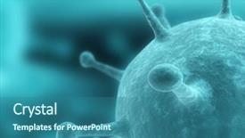  Presentation with virus - Audience pleasing presentation consisting of cell biology - virus closeup backdrop and a ocean colored foreground