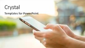  Presentation with drug use prevention - PPT theme enhanced with cell phone - woman use of cellphone background and a white colored foreground