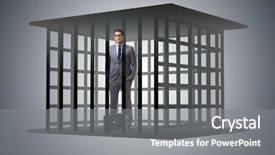  Presentation with stock market abstract business concept - Slide deck enhanced with cell calture - businessman in the cage business background and a  colored foreground