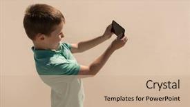  Presentation with low angle view of hockey - Slide set featuring cell calture - high angle view of boy background and a soft green colored foreground