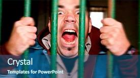  Presentation with cell - Beautiful slides featuring cell calture - man behind bars backdrop and a ocean colored foreground