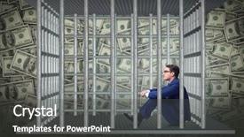  Presentation with prison - Slide deck consisting of cell calture - man trapped in prison background and a dark gray colored foreground