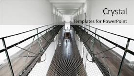  Presentation with prison - Presentation enhanced with cell calture - prison interior background and a light gray colored foreground