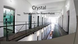  Presentation with prison - PPT layouts having cell calture - prison interior background and a light gray colored foreground