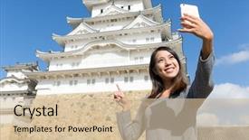  Presentation with young woman diagnosis of sti - Audience pleasing PPT theme consisting of cell calture - young woman taking selfie backdrop and a soft green colored foreground