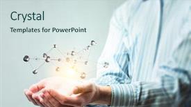  Presentation with turbine engine profile aviation technologies - Colorful PPT layouts enhanced with cell cicle - technologies for connection backdrop and a  colored foreground